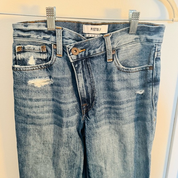 PISTOLA asymmetric waist skinny jeans - Picture 2 of 4